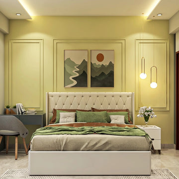 Comprehensive Yellow-Grey Guest Room